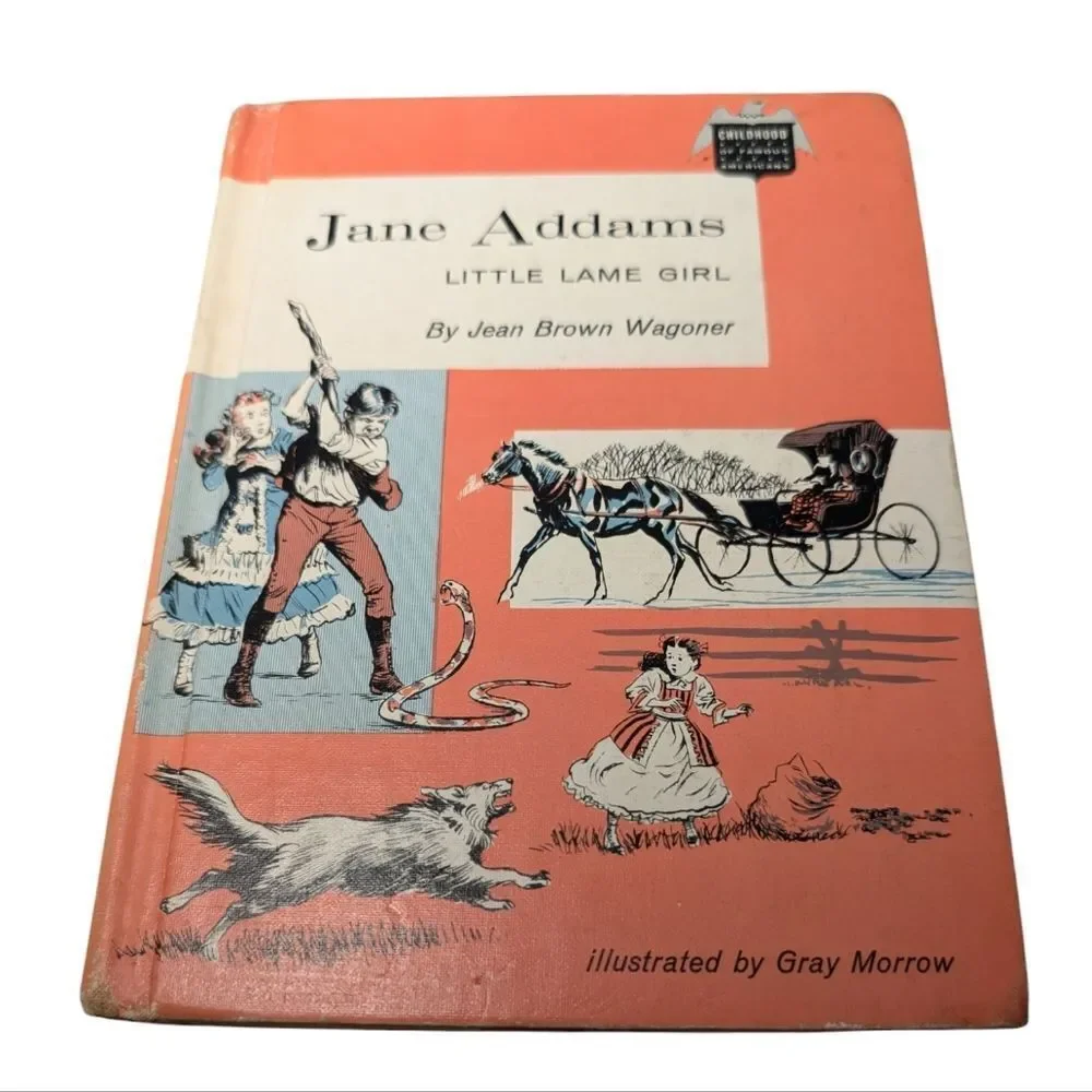 Jane Addams Little‎ Lame Girl by Jean Brown Wagoner vintage 1960s book MCM